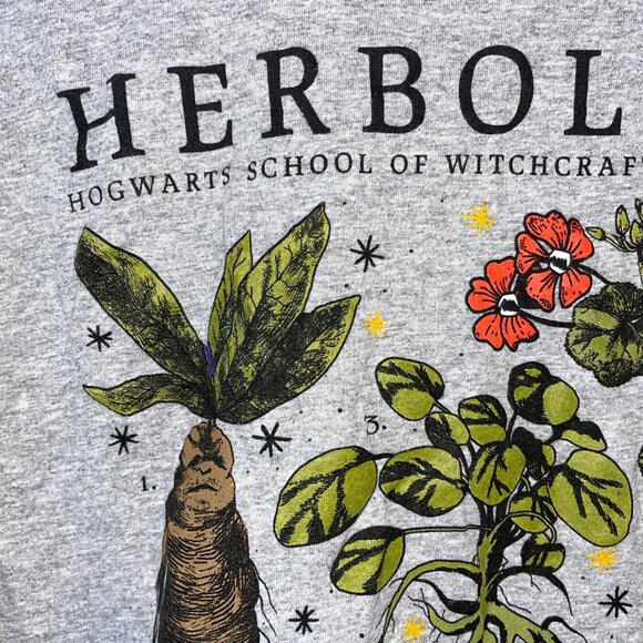 Harry Potter Herbology Graphic T-Shirt 2XL 80% Cotton 20% Polyester Gray Short S - Picture 4 of 6